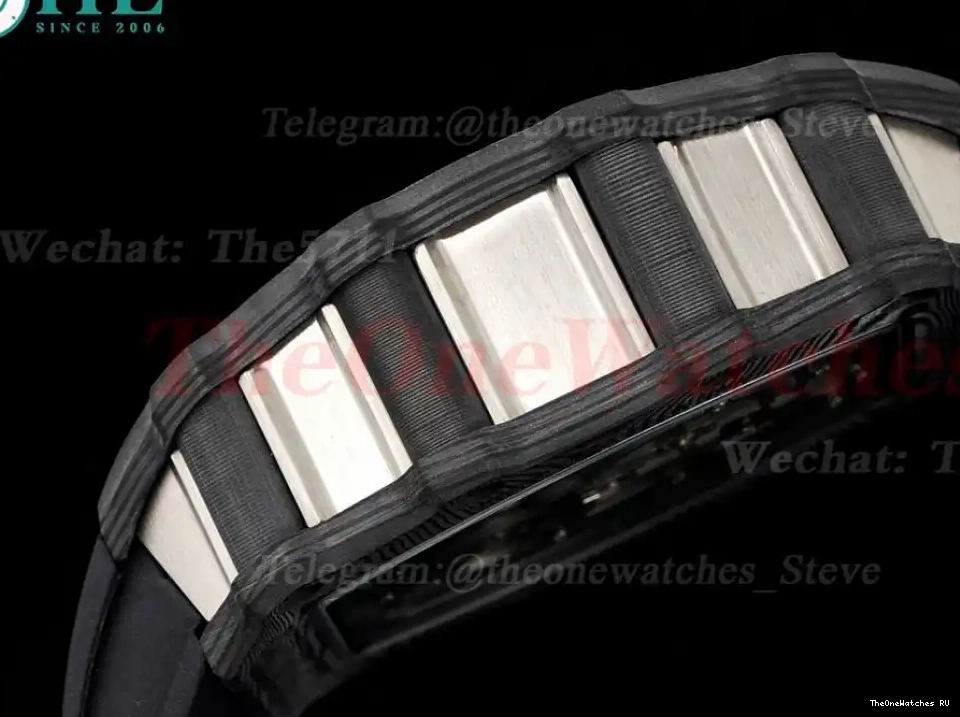 Rubber Skeleton strap Tourbillon With RM21-01 Black RMF Dial Transparent 0430
